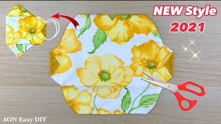 New Style DIY Face Mask 2021 | Beautiful 3D Mask! | Breathable Mask Easy Pattern Sewing Tutorial