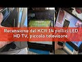 Recensione del KCR 14 pollici LED HD TV, piccolo televisore con ingresso HDMI, sintonizzatore digita