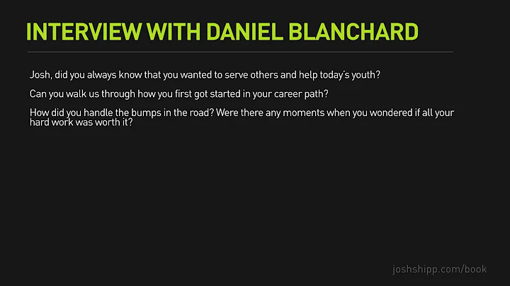 Daniel Blanchard Interview of Josh Shipp