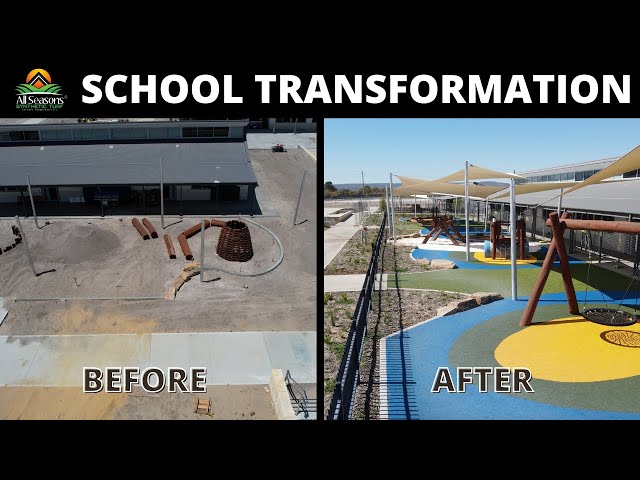 School Transformed with Artificial Lawn & Rubber