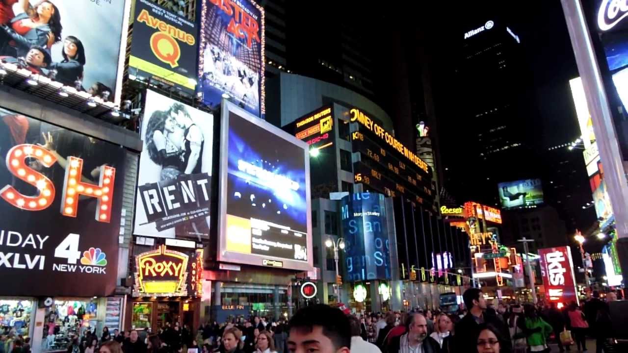 Nycニューヨーク ブロードウェイの夜景 New York タイムズスクエア America Youtube