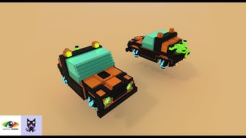MagicaVoxel Tutorial | How To Create Hover Car Model Speed Voxel Art 0.99