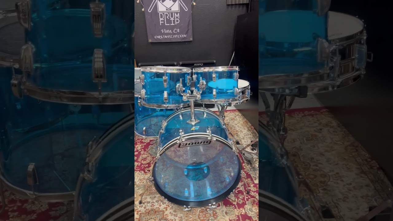 Ludwig Blue Vistalite 6pc Drum Set