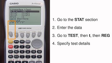 Regression t-Test for the Slope (Casio fx-9750GII)