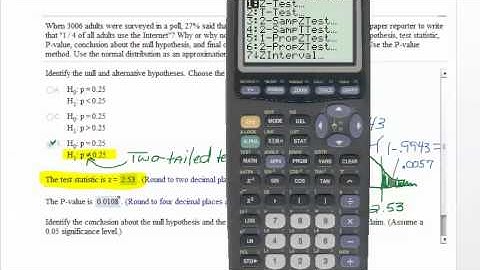 finding P-value test proportion