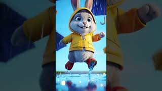🌧️ Rainy Day Bunny | Cute 3D Animation #shorts #cutebunny #3danimation