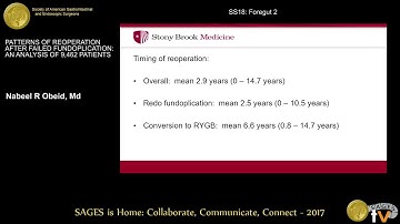 Patterns of reoperation after failed fundoplication: An analysis of 9,462 patients