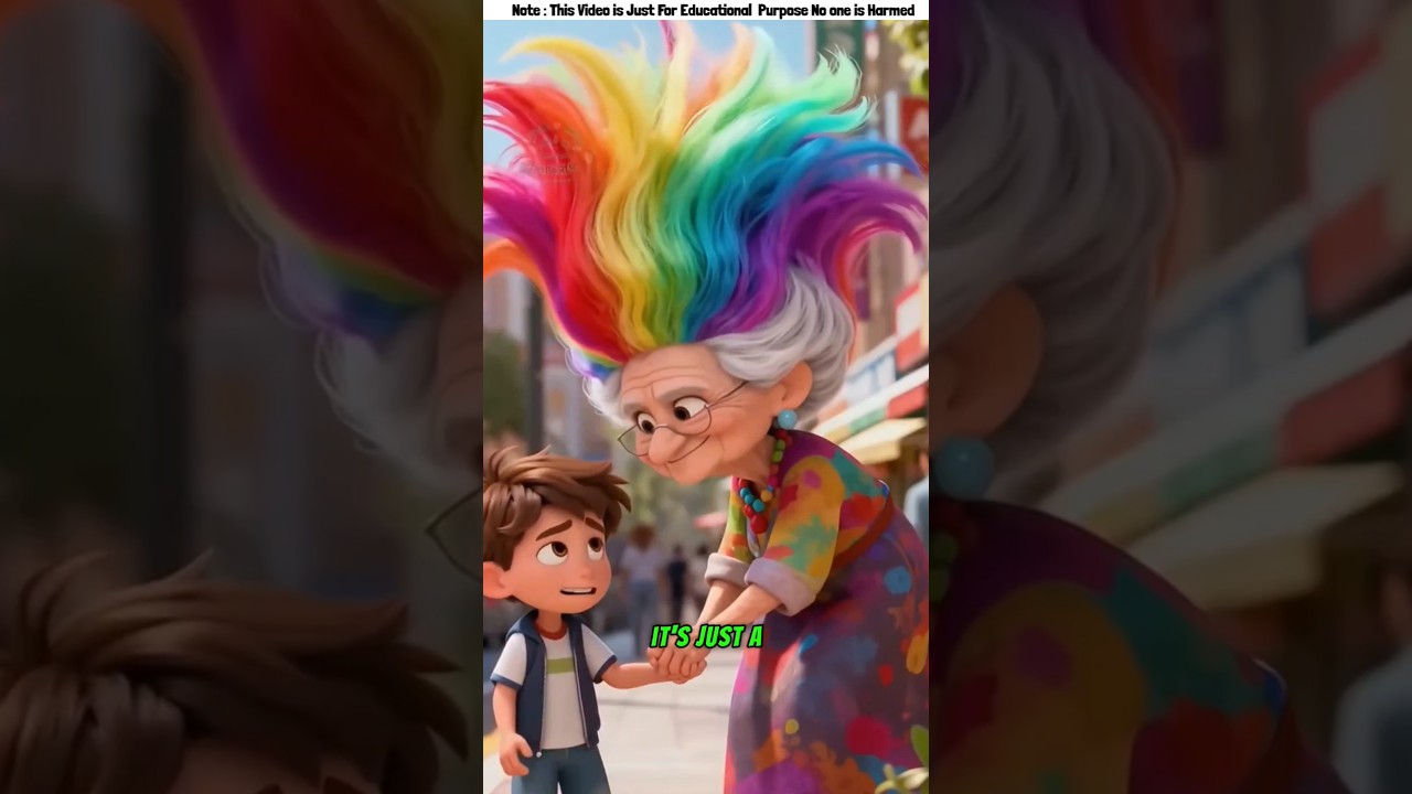 I colored my grandmother's Hair😱 #shorts #funny