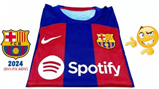 Barcelona football jersey HOME kit 23/24 (Player Version) Unboxing & Review  ASMR