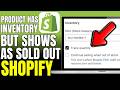 The Product Has Inventory But Shows As Sold Out Shopify - Fix It (2026)