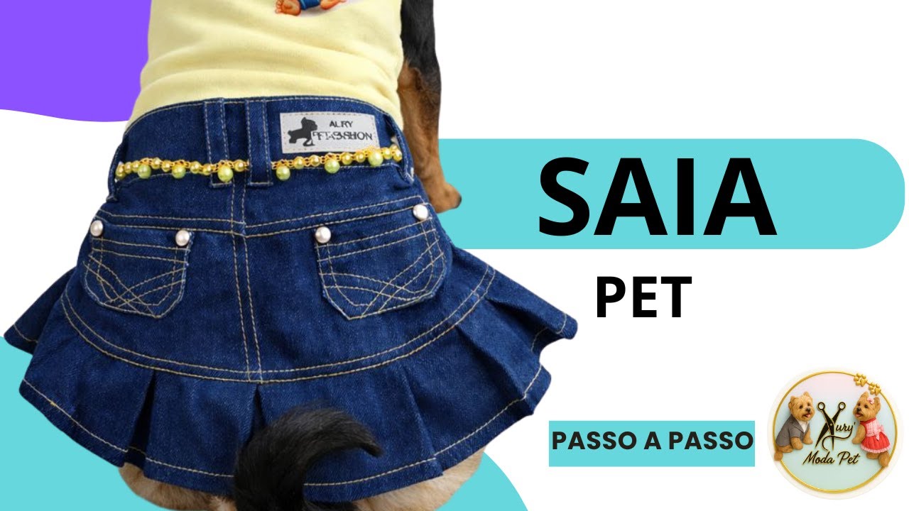 COMO FAZER SAIA JEANS PARA PET