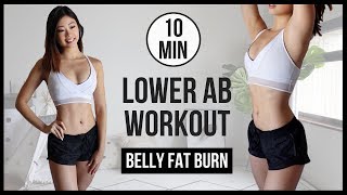 10 min LOWER AB WORKOUT FOR BELLY FAT BURN! No Equipment ◆ Emi ◆