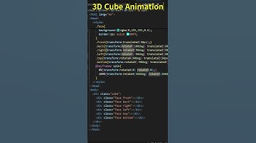 Spinning 3D Cube | CSS Animation