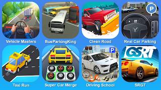 Vehicle Masters, BusParkingKing, Clean Road, Real Car Parking, Taxi Run, Super Car Merge screenshot 4