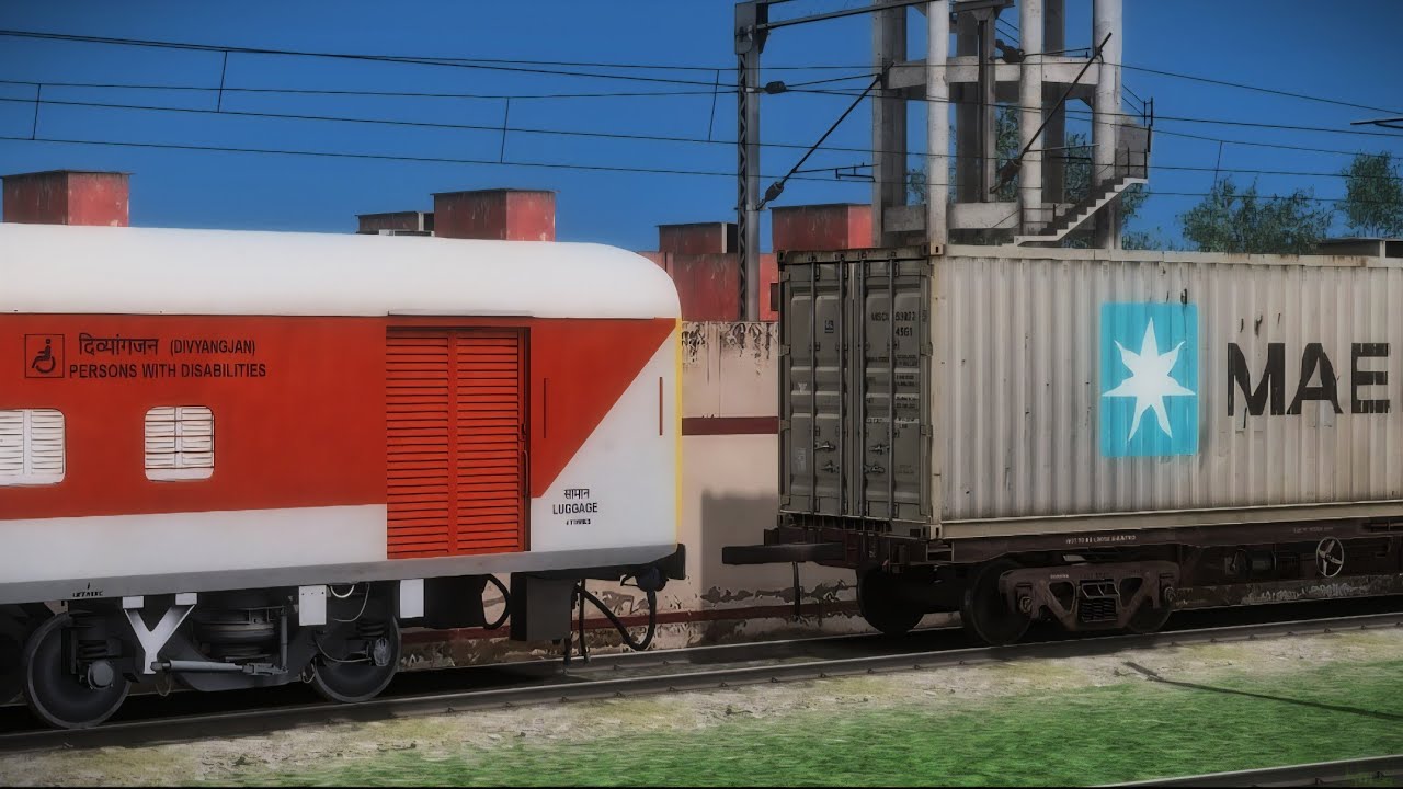 MASK CONTAINER WAGON COUPLING ON LHB RED COACH I TRAIN SIMULATOR I RAILWORKS I