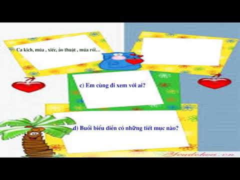 Lớp 3 - Tuần 23 - TLV: Kể lại một buổi biểu diễn nghệ thuật
