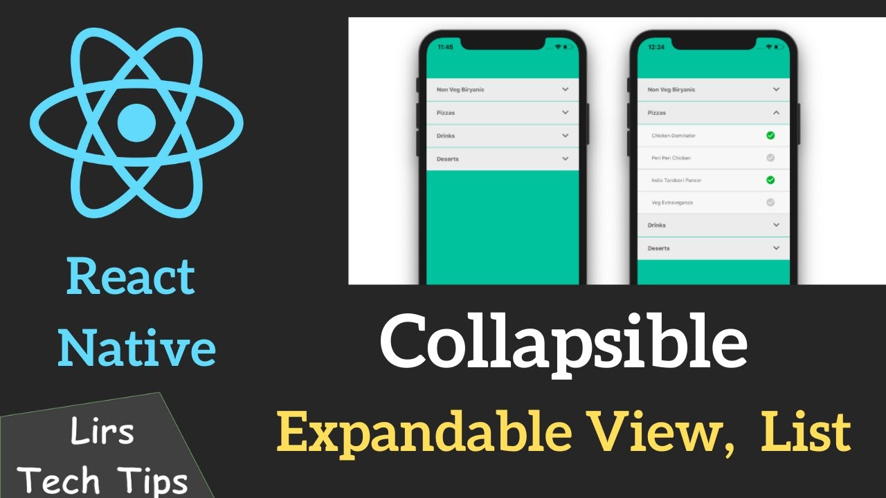 React Native 28 Collapsible Expandable View List YouTube React Native 28 Collapsible Expandable View List YouTube
