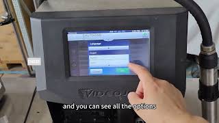 Change Display Interface Language on Videojet 1240 CIJ Printer