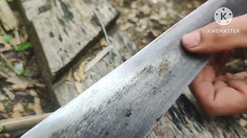 Dao đi rừng có vỏ mài và test chặt sắt