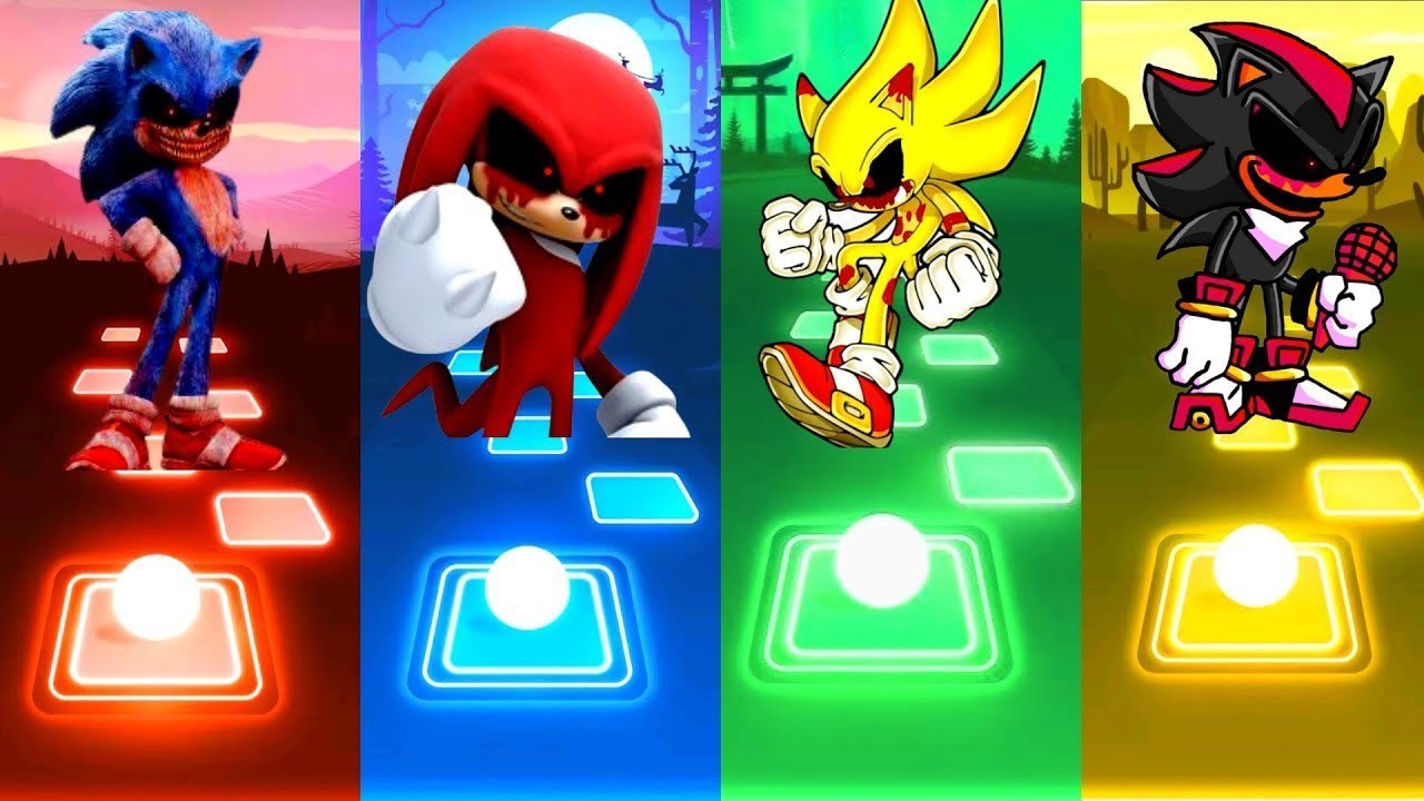 Super Sonic Exe Vs Knuckles Exe Vs Sonic Exe Vs Shadow Exe FNF. 🎶 Tiles ...