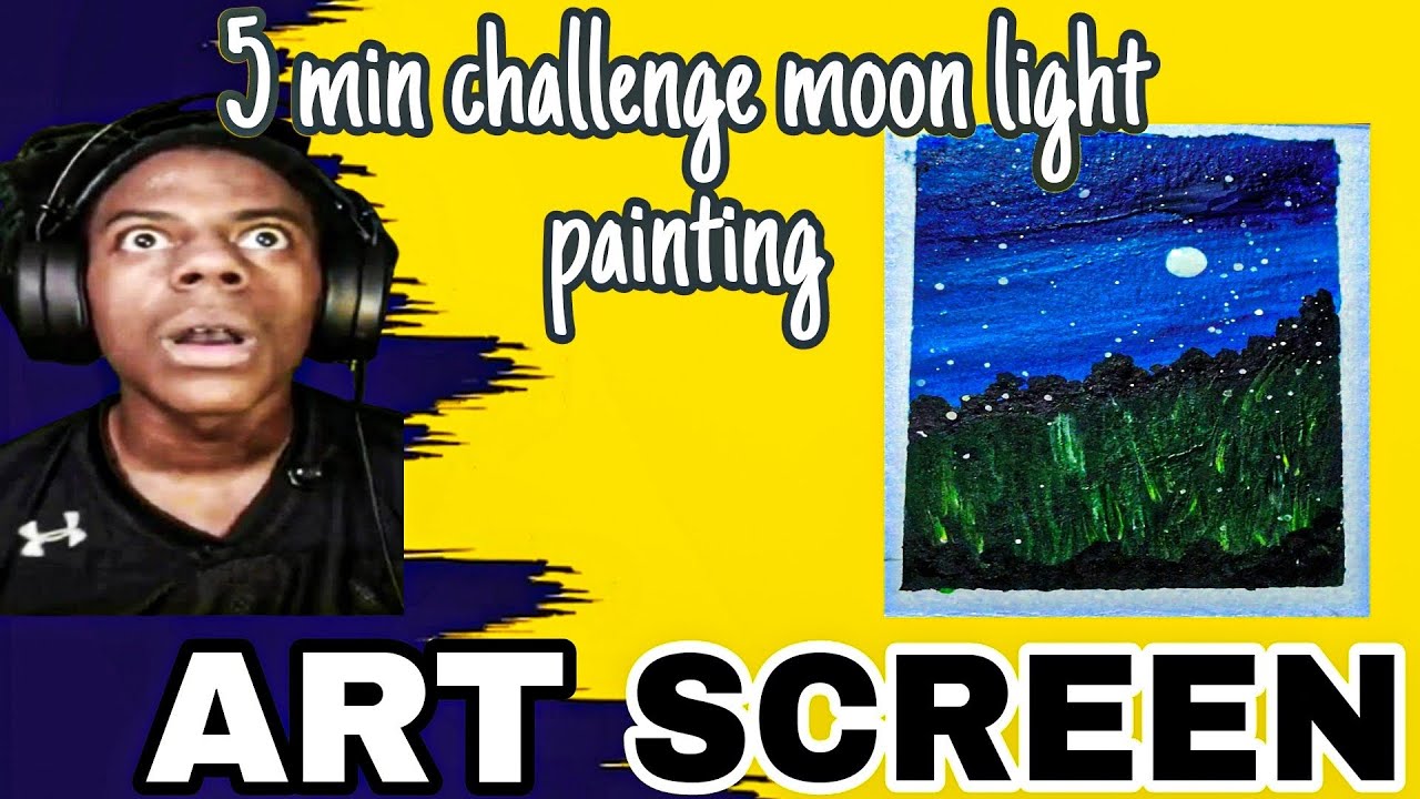 5 min Channel Moonlight Painting 😱😱|| How To Paint Beautiful Moonlight Painting🌚🌚|| Easy Painting