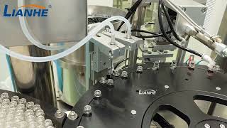 Pharmaceutical-Grade Rotary Vial Filling Line – No Human Touch, Pure Precision (4K Close-Up)