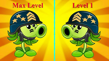 PvZ 2 Discovery Difference Of Plants Green Vs Red Level 1 VS Max Level