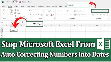 How to Stop Microsoft Excel From Auto Correcting Numbers into Dates