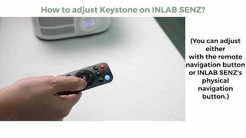 How to adjust Keystone on INLAB SENZ?