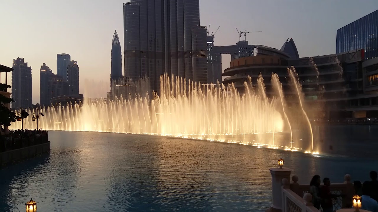 Dubai water fountain show 2017 YouTube