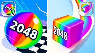 Ball Run 2048 🔮 vs Jelly Run 2048 🟢 Max Level Walkthrough | Satisfying Merge Race ASMR Gameplay EW25