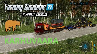 Farming Simulator 2022 | Metsätien rakentaminen | Forest road construction | KARHUVAARA #fs22