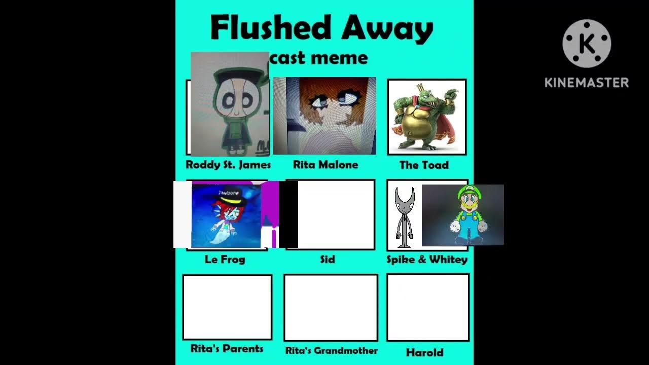 flushed away cast meme YouTube
