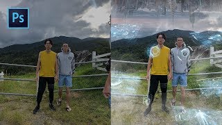 Hologram + Cityscape Edit | Speed-Art (#Photoshop) screenshot 3