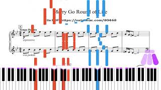 Free Piano Sheet Merry Go Round of Life by Joe Hisaishi