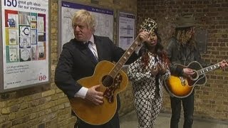 Busking Boris: Mayor busks on the underground with Misha B