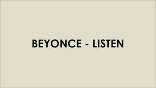 BEYONCE - LISTEN (Lyrics Video)