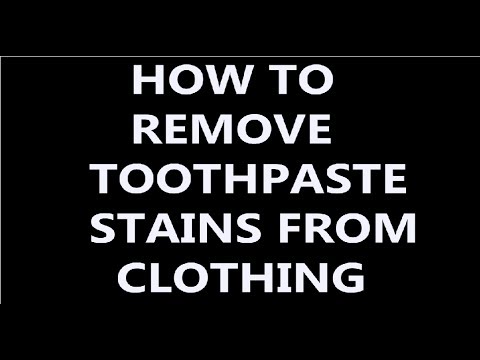 HOW TO REMOVE TOOTHPASTE STAINS FROM CLOTHES - YouTube