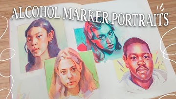Alcohol Marker Portretten + Een Grote Aankondiging 👀✨ kletsend schetsen met mij