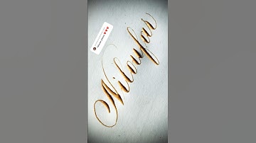 Copperplate calligraphy, tutorial: how I write your name #niloufar