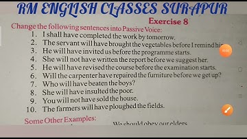 Future Perfect Tense passive voice from excellent book Class 10 solved by Ramesh Sir