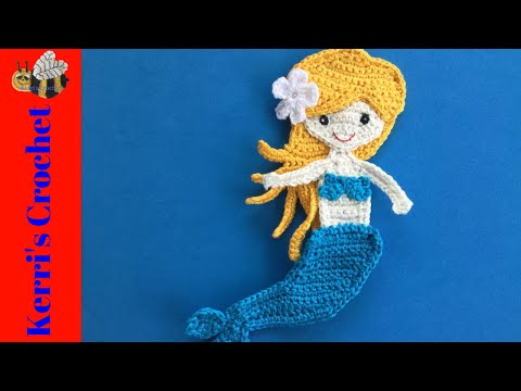 Crochet Mermaid Tutorial - Crochet Applique Tutorial