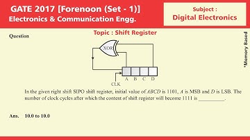 GATE 2017 Solution, Set 1, Electronics & Comm. Engg. | Digital Electronics