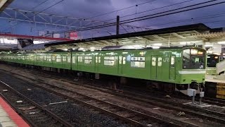 ［20分遅延！快速411K］201系ND605編成　快速　王寺駅2番線発車