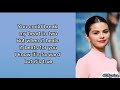 SELENA GOMEZ - BACK TO YOU (Lyrics)