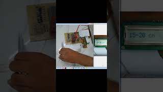 Range finder using PIC16F877A microcontroller. #electronics #project