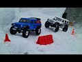 Jeep Gladiator против Jeep Wrangler на зимнем бездорожье ... RC Axial SCX24 OFFroad 4x4