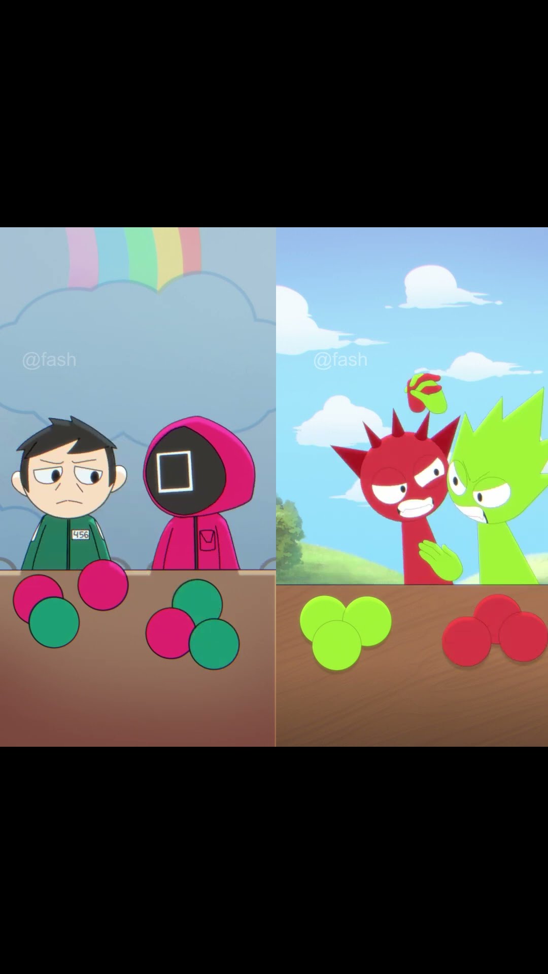 Color Change Sprunki and Squid Game (FASH Animation)