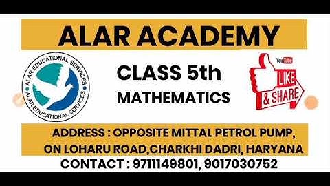 ALAR ACADEMY|CLASS 5|Mathematics|CHAPTER 5 |SIMPLIFICATION|EXERCISE 5| PART 1