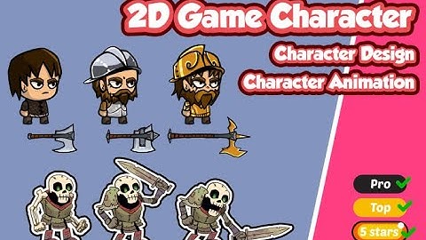 I will create 2d game character sprite sheet for your game art